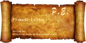 Prauda Erika névjegykártya